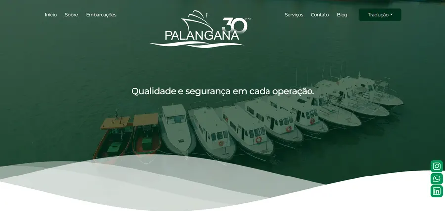 Sitio desarrollado para Palangana